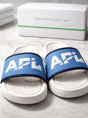 Brand new APL Blue Logo Slide Sandals women's size 6